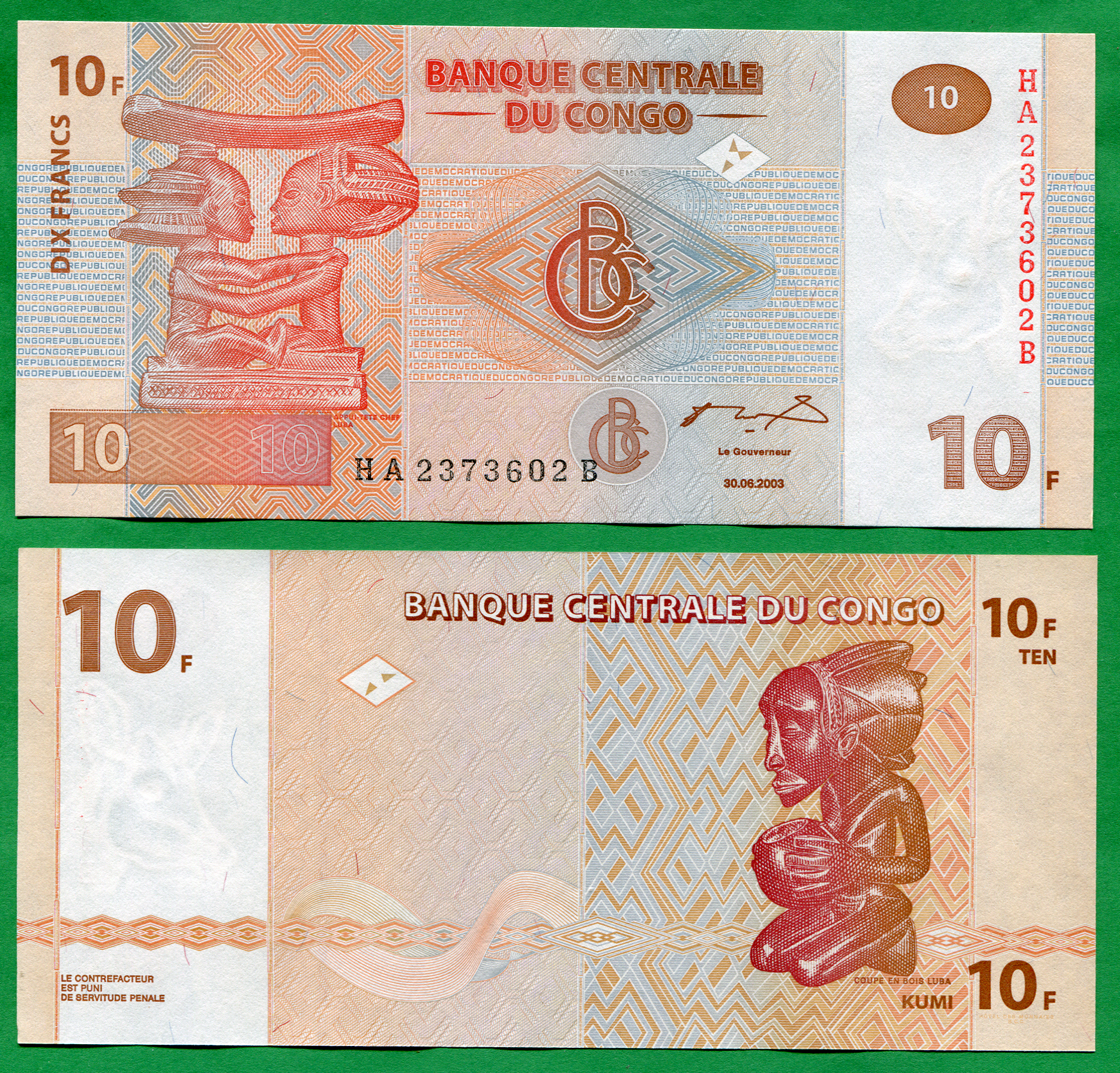 10 francos